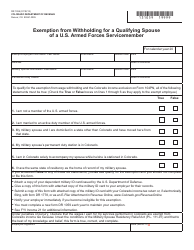 withholding spouse armed servicemember exemption templateroller