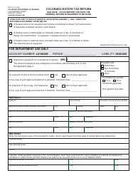 Form DR1210 Colorado Estate Tax Return - Colorado