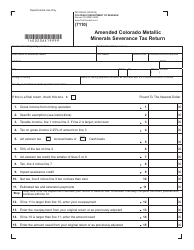Document preview: Form DR0020AX Amended Colorado Metallic Minerals Severance Tax Return - Colorado