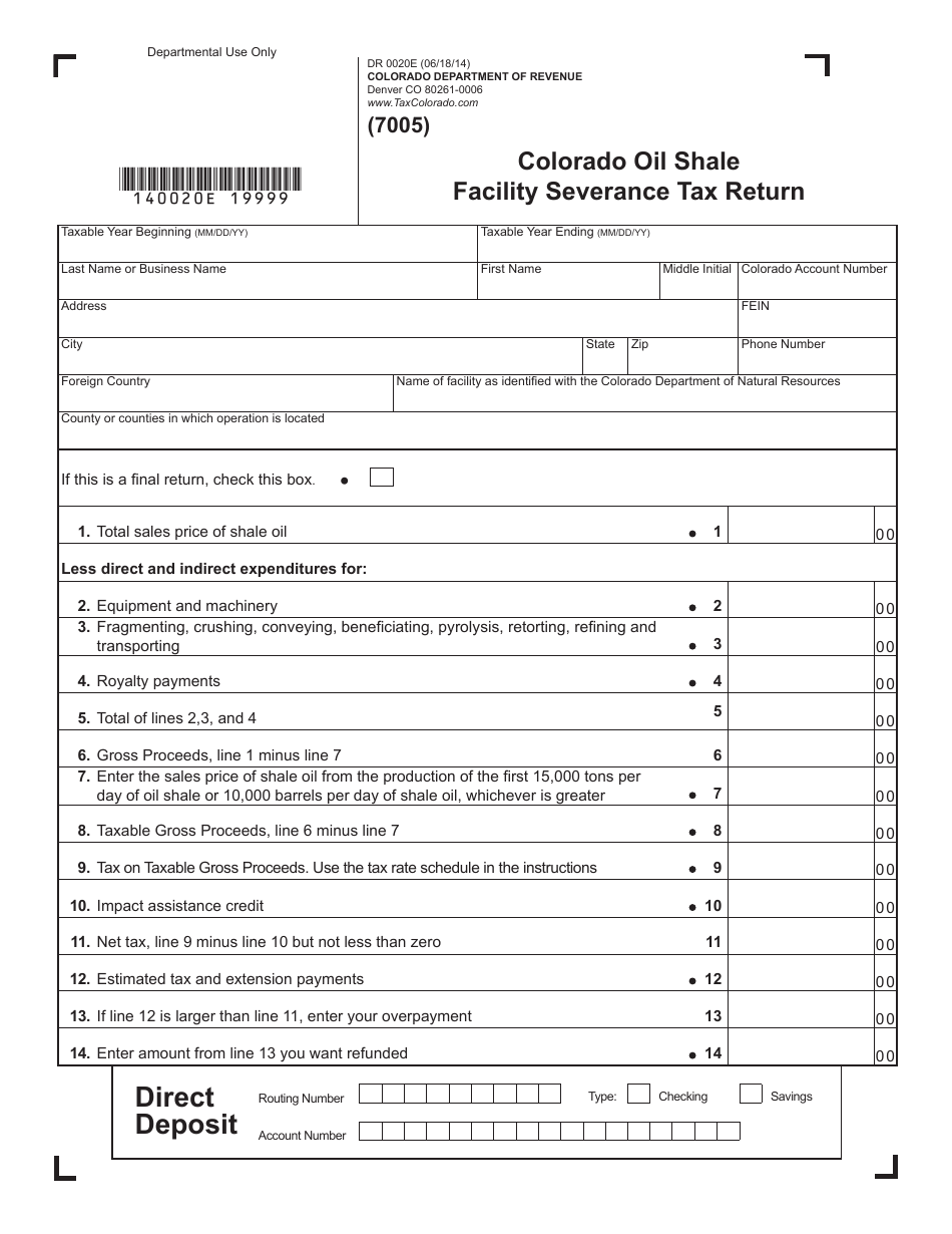 Form DR0020E Fill Out, Sign Online and Download Fillable PDF