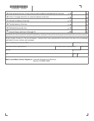 Form DR0020E Colorado Oil Shale Facility Severance Tax Return - Colorado, Page 2