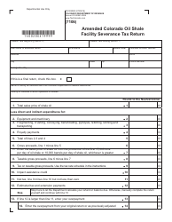 Document preview: Form DR0020EX Amended Colorado Oil Shale Facility Severance Tax Return - Colorado