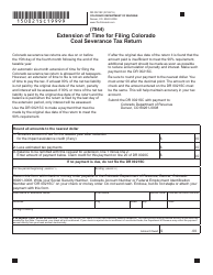 Document preview: Form DR0021SC Extension of Time for Filing Colorado Coal Severance Tax Return - Colorado