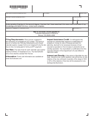 Form DR0022 Colorado Molybdenum Ore Severance Tax Return - Colorado, Page 2