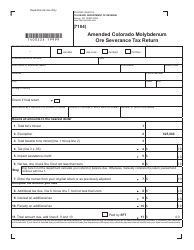 Document preview: Form DR0022X Amended Colorado Molybdenum Ore Severance Tax Return - Colorado
