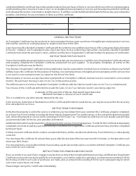 Form WV/CST-280 Exemption Certificate - West Virginia, Page 2