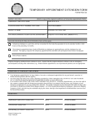 Document preview: Form PD412A Temporary Appointment Extension Form - Oregon