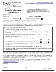 Document preview: Disability Information Request Form - Oregon
