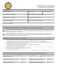 Job Rotation Assignment Form - Oregon
