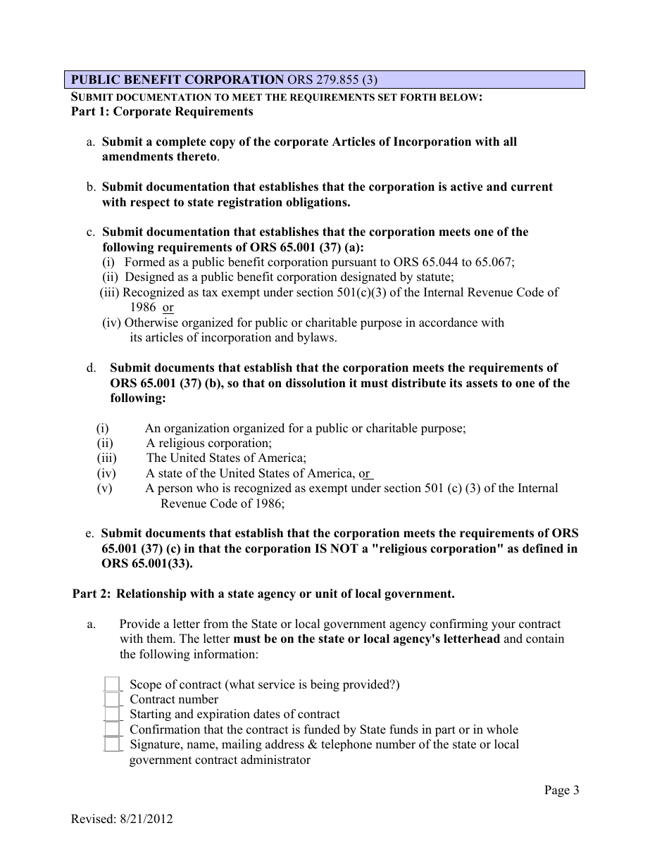 Membership Application Form - Oregon Cooperative Procurement Program (Orcpp) - Oregon, Page 3