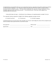 Form PTF-653-2B Veteran Property Tax Exemption Form for Cooperative Housing Corporation Shareholders for Widowed Spouse, Minor Child, or Widowed Parent - Maine, Page 2
