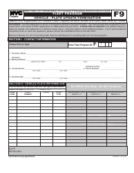 Document preview: Form PV-0104 (F9) Vehicle/Plate Update/Termination - New York City