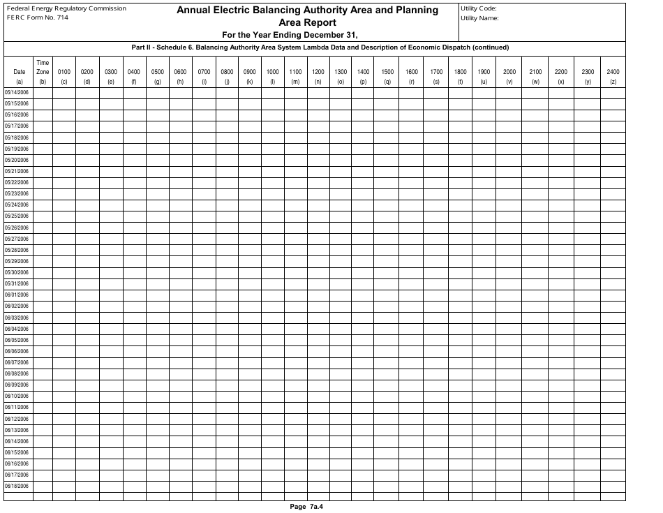 FERC Form 714 Annual Electric Balancing Authority Area and Planning Area Report, Page 11