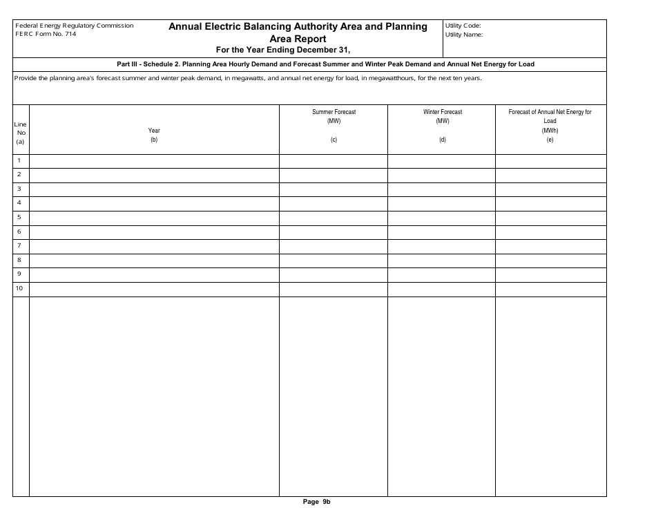 FERC Form 714 Annual Electric Balancing Authority Area and Planning Area Report, Page 31