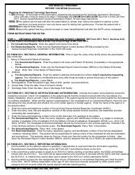 Instructions for DD Form 2911 DoD Sexual Assault Forensic Examination (Safe) Report - Victim, Page 2