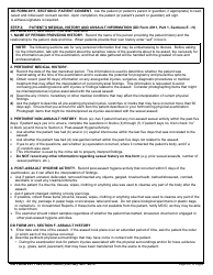 Instructions for DD Form 2911 DoD Sexual Assault Forensic Examination (Safe) Report - Victim, Page 3