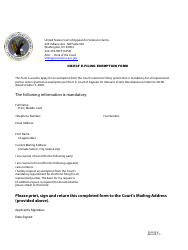Form E-2 Cm/Ecf E-Filing Exemption Form, Page 2