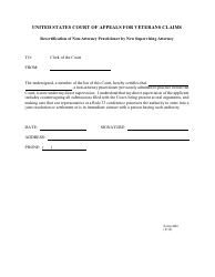 Document preview: Form 46D Recertification of Non-attorney Practitioner by New Supervising Attorney