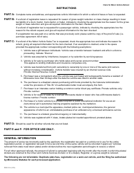 Form PS2511-18 Claim for Motor Vehicle Refund - Minnesota, Page 2