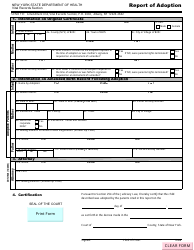 Document preview: Form DOH-1928 Report of Adoption - New York