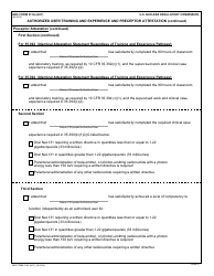 NRC Form 313A (AUT) Authorized User Training and Experience and Preceptor Attestation (For Uses Defined Under 35.300), Page 5