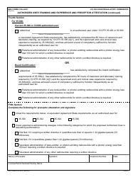 NRC Form 313A (AUT) Authorized User Training and Experience and Preceptor Attestation (For Uses Defined Under 35.300), Page 6