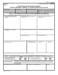 NRC Form 7 Application for NRC Export or Import License, Amendment, Renewal, or Consent Request(S), Page 2