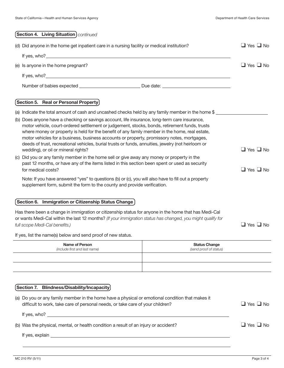 Form MC210 RV - Fill Out, Sign Online and Download Fillable PDF ...