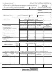 Document preview: DEA Form 250 Application for Procurement Quota