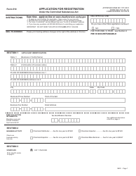 Document preview: DEA Form 510 Application for Registration