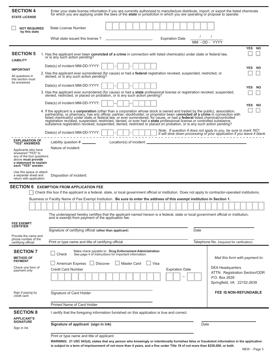 DEA Form 510 - Fill Out, Sign Online and Download Printable PDF ...