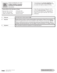 Form CL53-14 Limited Liability Company Certificate of Amendment - Kansas