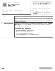 Document preview: Form FM53-64 Business Entity Fiscal Month Change - Kansas