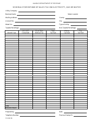 Form ST-33 &quot;Schedule for Refund of Sales Tax on Electricity, Gas or Water&quot; - Kansas