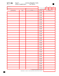 Form ST-36 Kansas Retailers&#039; Sales Tax Return - Part IV - Utility Companies Supplement - Kansas, Page 3