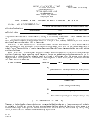 Document preview: Form MF-168 Motor Vehicle Fuel and Special Fuel Manufacturer's Bond - Kansas