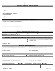 VA Form 10-2649A Inter-Facility Transfer Form, Page 2
