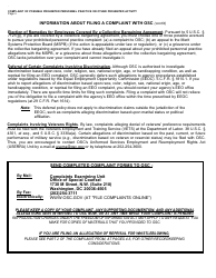 Form OSC-11 Complaint of Possible Prohibited Personnel Practice or Other Prohibited Activity, Page 2