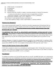 Form OSC-11 Complaint of Possible Prohibited Personnel Practice or Other Prohibited Activity, Page 7