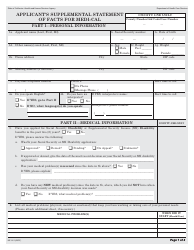Form MC223 Applicant&#039;s Supplemental Statement of Facts for Medical - California