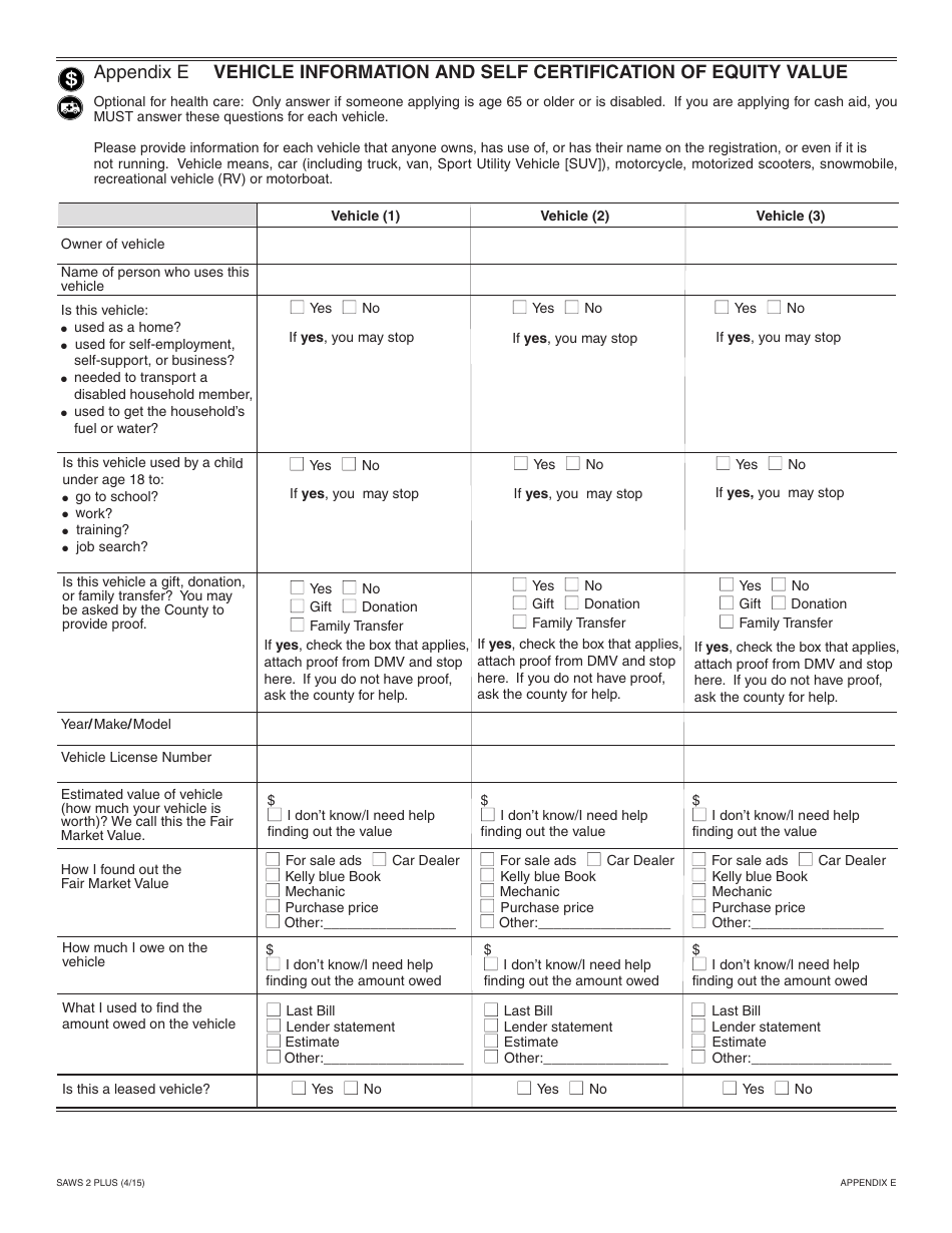 Form SAWS2 PLUS - Fill Out, Sign Online and Download Fillable PDF ...