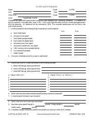 Document preview: CAP Form 5Q-G Glider Questionnaire