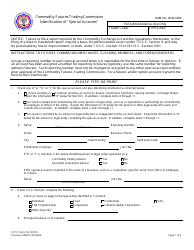 CFTC Form 102 &quot;Identification of &quot;special Accounts&quot;&quot;