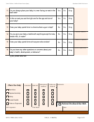 Form DHCS7098 A Staying Healthy Assessment - 0-6 Months - California, Page 2