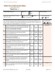 Document preview: Form DHCS7098 H Staying Healthy Assessment - Adult - California (Vietnamese)