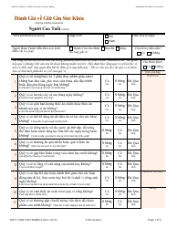 Document preview: Form DHCS7098 I Staying Healthy Assessment - Senior - California (Vietnamese)