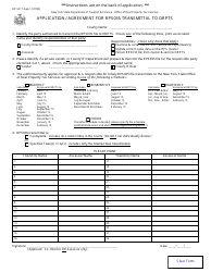 Document preview: Form RP-5217-APP-1 Application / Agreement for Rps035 Transmittal to Orpts - New York