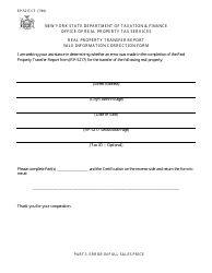 Form RP-5217-CF Real Property Transfer Report - Sale Information Correction Form - New York