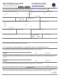 Form 201 &quot;Notice of Employee's Injury or Death&quot;