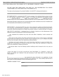Document preview: Form DHCS1800 Electroconvulsive Treatment (Ect), Informed Consent Form - California